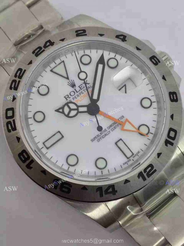 NEW UPGRADED Replica Rolex Explorer II 42mm White Face Noob Factory 2836 3