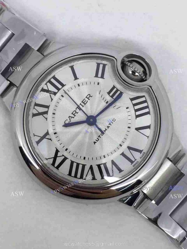 Replica Swiss Cartier Ballon Bleu Ladies Watch Stainless Steel 3