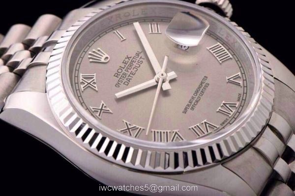 ROLEX DATEJUST SWISS ETA 3135 AUTOMATIC WATCH GRAY FACE 3