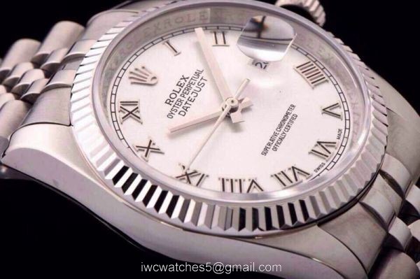 ROLEX DATEJUST SWISS ETA 3135 AUTOMATIC WATCH WHITE FACE 3