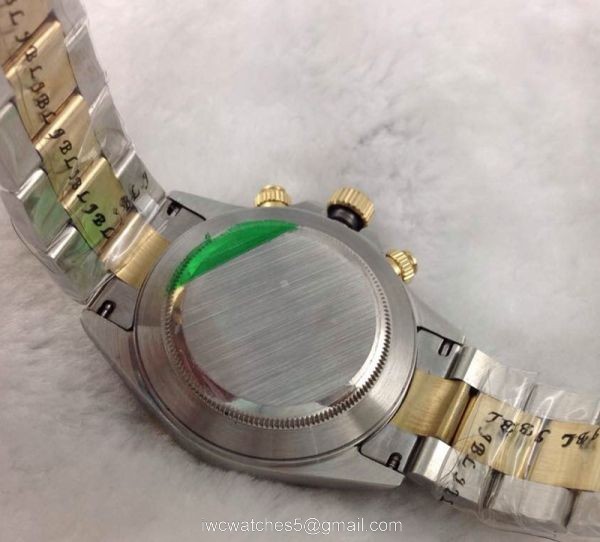 Rolex Daytona Swiss Grade 7750 Two Tone Black Face 40mm Mens Watch 3