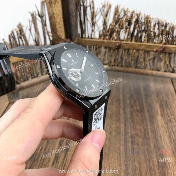 Copy Hublot Classic Fusion Black Case Automatic Watches 42mm 3