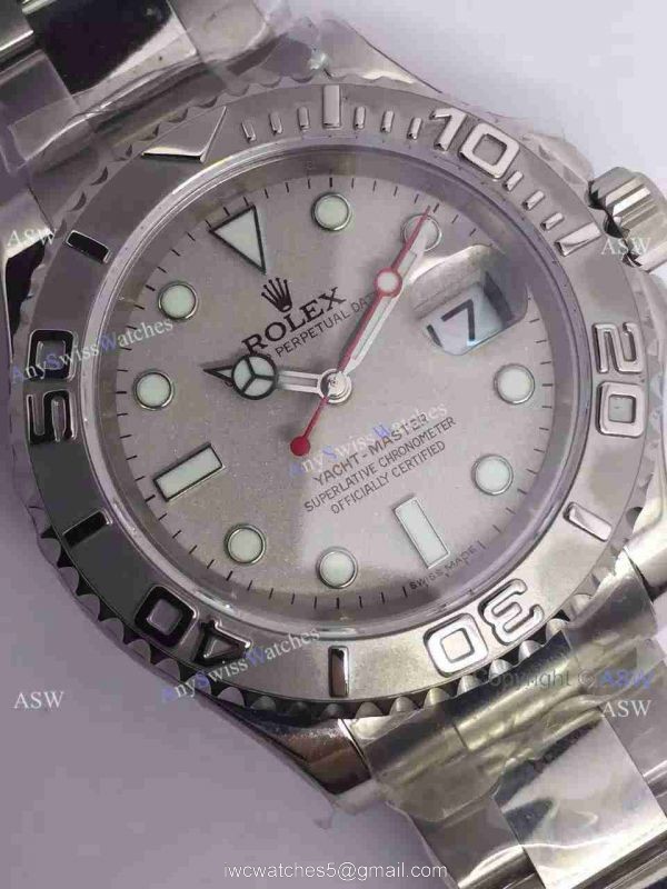 Replica Swiss Rolex Yachtmaster Watch SS Granite Dial 3