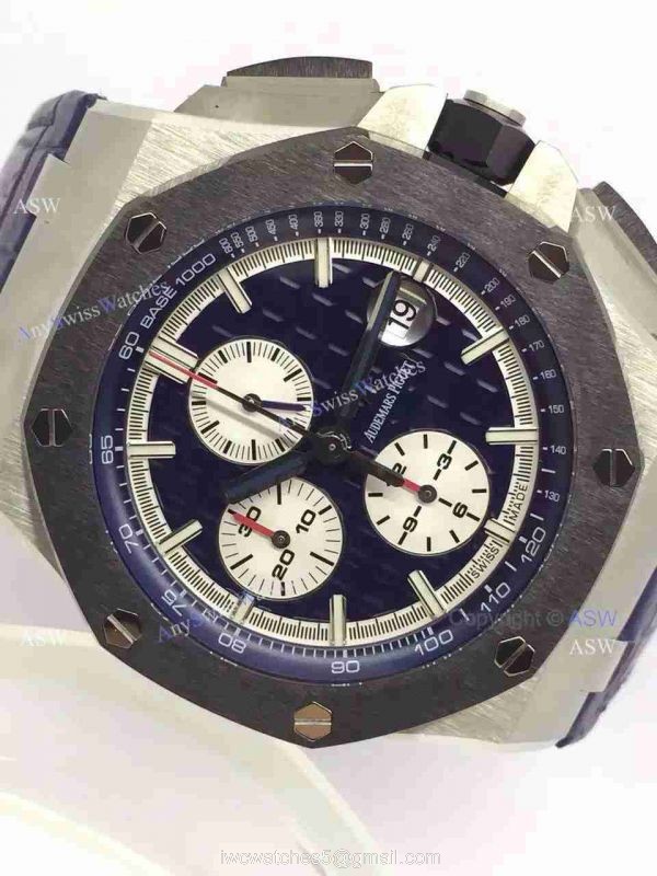 Swiss Copy Audemars Piguet Watch Blue Dial Blue Leather 3