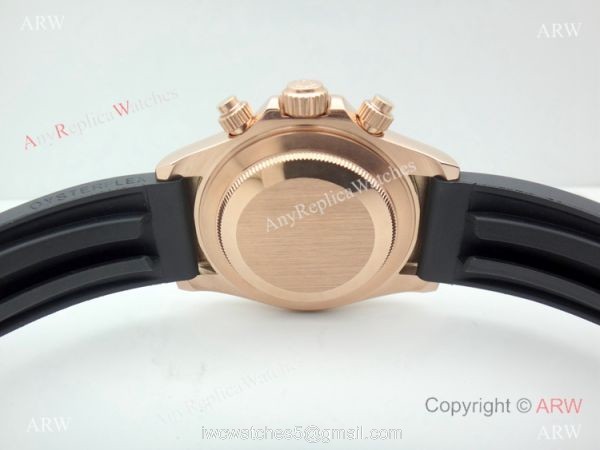 New Rolex Daytona Chocolate Replica Wath Oysterflex Rubber Strap 3