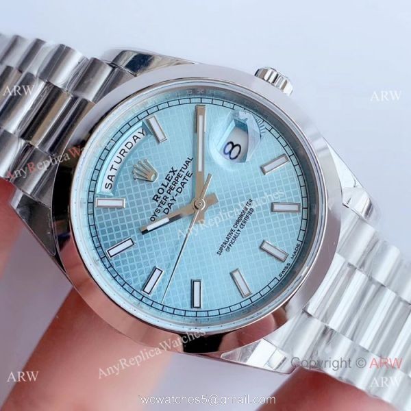 NEW Upgraded Swiss 3255 V3 Rolex Day Date II Watch / Rolex Ice Replica Watch 3
