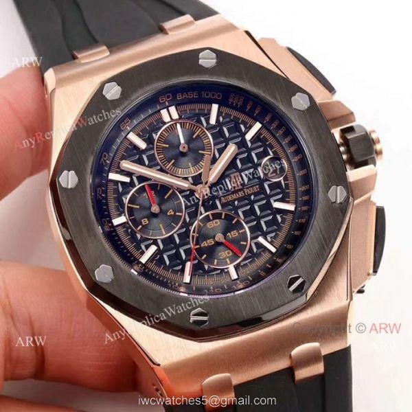 Replicas Audemars Piguet Royal Oak Offshore 44mm Watch Dark Blue Face 3
