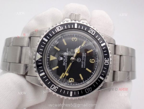 Rolex Submariner Stainless Steel Black Watch Rolex Vintage Replica 3