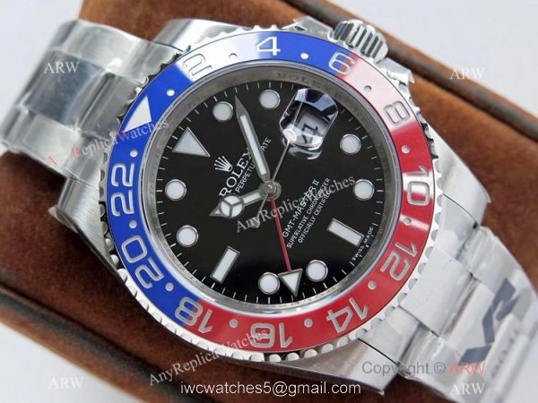 Super Clone Rolex GMT Master II VR-Factory Swiss Cal3186 Watch Pepsi Bezel Oyster Band 3