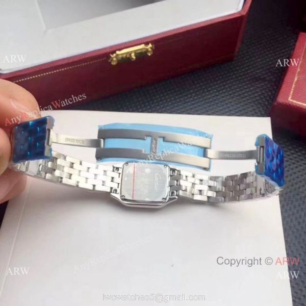Fake Panthere De Cartier SS Diamond Watch Ladies 22mm 3