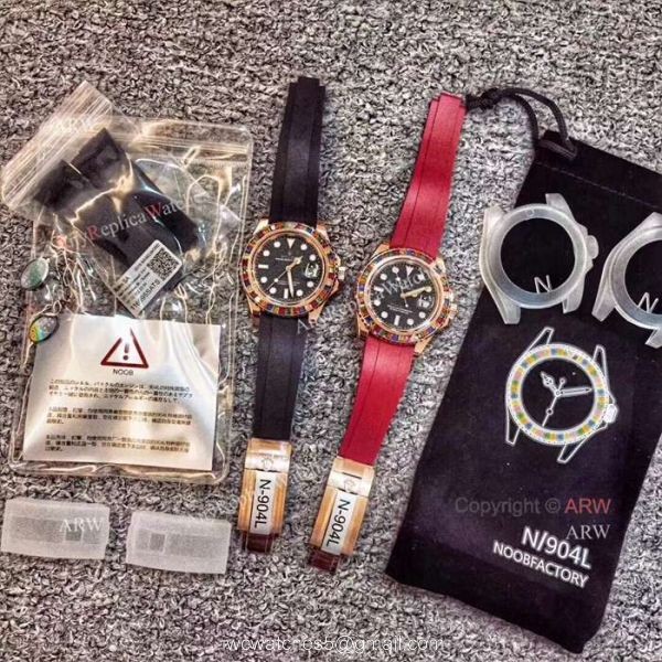 Noob Factory V8 904L Swiss 3135 Rolex Yachtmaster Rose Gold Replica Watch 3