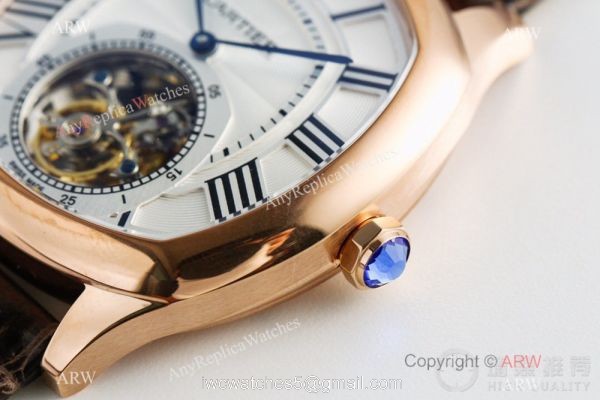 Replica Swiss Cartier Drive De Rose Gold Watch White Dial 41mm 3
