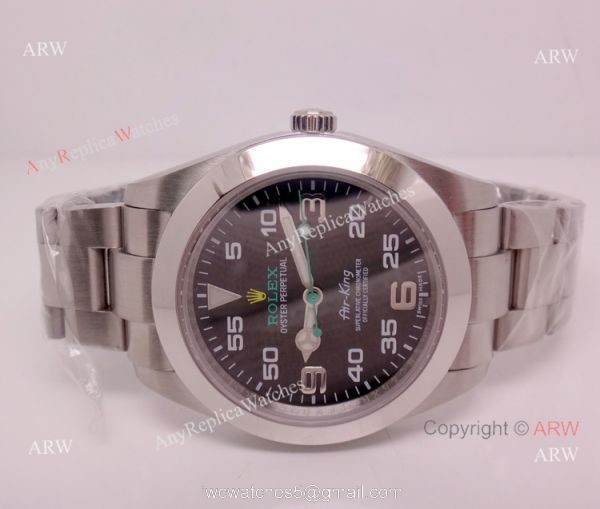 New Upgraded Rolex Air King 116900 Black Face Stainless Steel Replica Watch 1:1 3