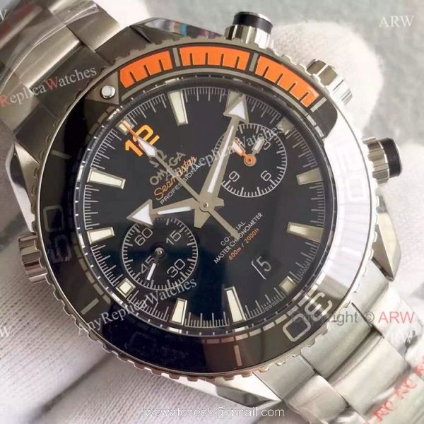 (OM)Swiss Replica Omega Seamaster 600m Master Black Orange Bezel Watch 3