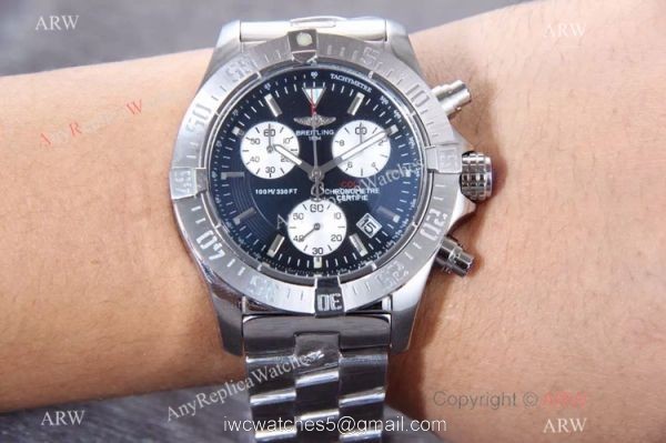 Knockoff Breitling COLT Stainless Steel White Chronograph Watch 3