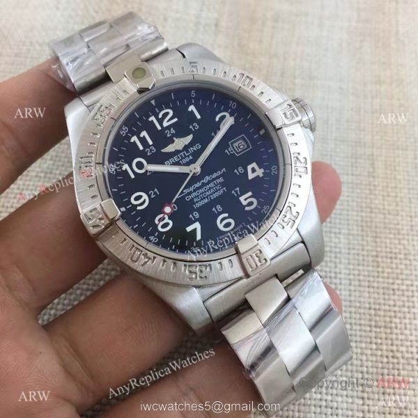 Copy Breitling Superocean Stainless Steel Arabic Markers Watch 3