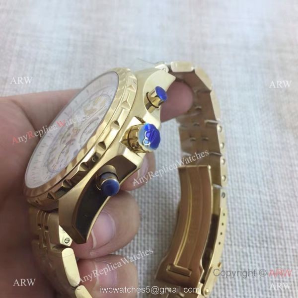 Replica Breitling Bentley Motors White Dial Yellow Gold AAA Quality 3