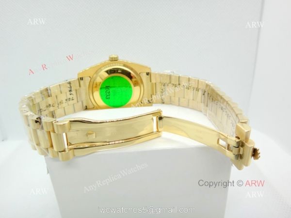 36mm Rolex Day Date Yellow Gold Replica Watches Worldwide Shipping 3