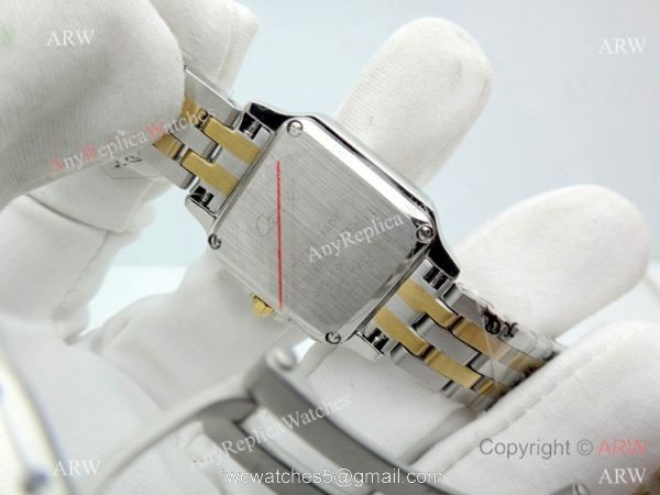 Copy Cartier Panthere Two Tone Diamond Bezel Watch 22mm Ladies 3