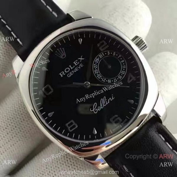 Grade 1A Replica Rolex Cellini Danaos Watch Black Face Stainless Steel 3