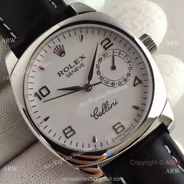 Swiss Rolex Cellini Danaos SS White Dial Replica Watch AAA Grade 3