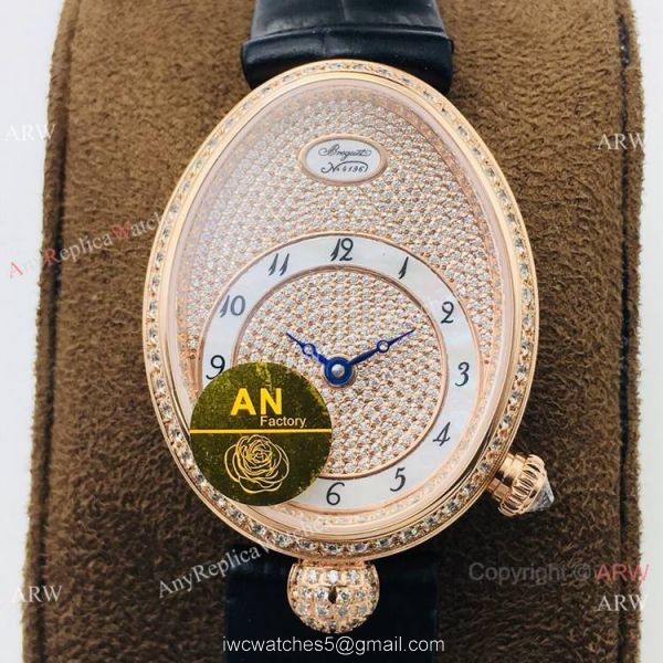 Swiss 1:1 Replica Breguet Reine De Naples Iced Out Watch Ladies 3