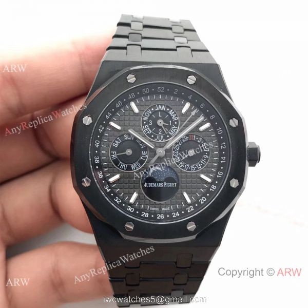 Audemars Piguet Royal Oak Perpetual Calendar Replica Watch Stainless Steel Black Dial 41mm 3