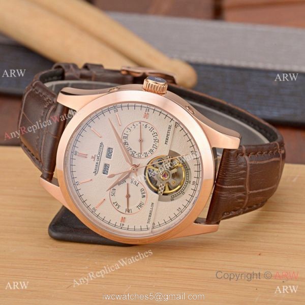 Fake Jaeger-LeCoultre Perpetual Calendar 42mm Watch SS Black Dial 3