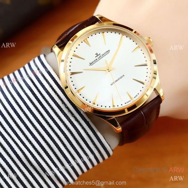 Best Copy Jaeger LeCoultre Master Ultra thin Men Watches SS Black Dial 3