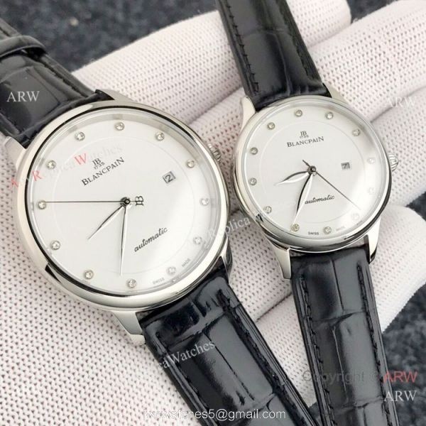 High Quality Copy Blancpain Lovers Watches SS Black Dial 3