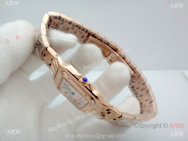 Panthere De Cartier Silver Dial Rose Gold watch 27mm Medium size 3
