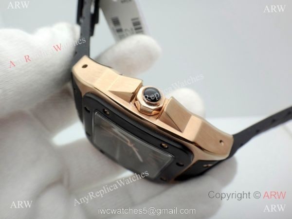 Replica Cartier Santos 100th Quartz Watch Rose Gold 51mm 3