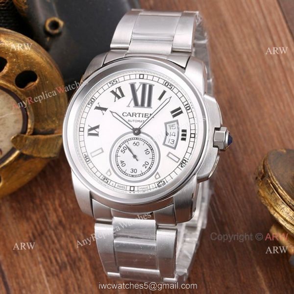 High Quality Replica Cartier Calibre de Cartier 2 Tone Rose Gold Watches 3