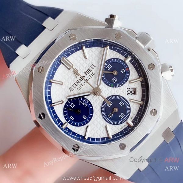 BF Factory Audemars Piguet Royal Oak Chronograph Blue Dial Replica Watch 3