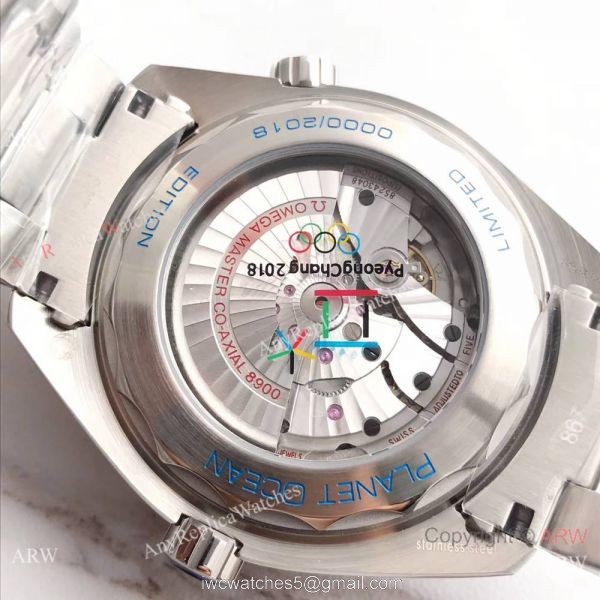 Swiss Replica Omega Seamaster Planet Ocean 600m Diver Men Watch Dark Blue Red Bezel 3