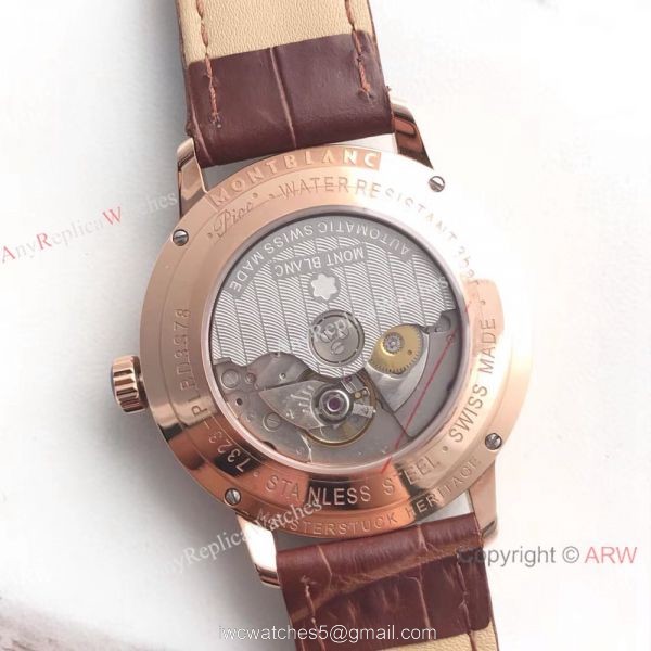 Swiss Quality Montblanc Meisterstuck Watch Swiss 9015 Rose Gold 40mm 3