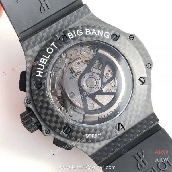 Replica Hublot Big Bang Black Carbon-Fiber Case Watch 4100 Swiss Grade 3