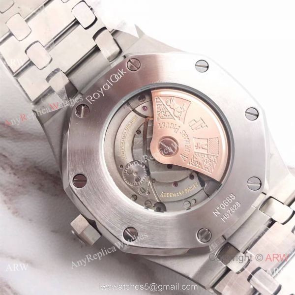 JF Factory Audemars Piguet Royal Oak Watch Replica Frosted Black Dial 3