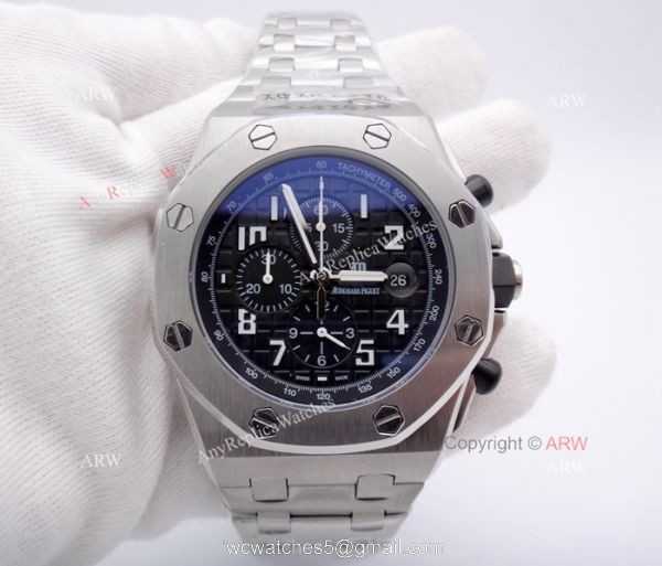Audemars Piguet Replica Watch Black Chronograph Stainless Steel 3