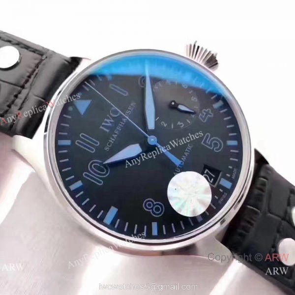 New IWC Big Pilots 7 days Muhammad Ali Watch SS BlueBlack Dial 3