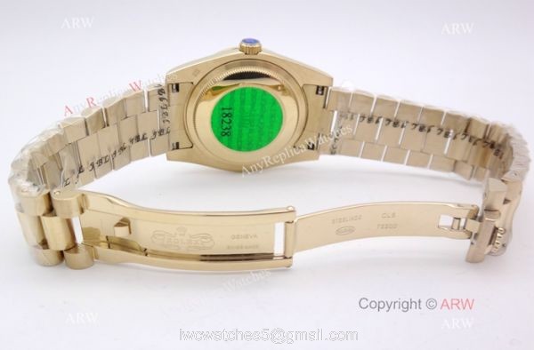 Replica Rolex DateJust All Gold Diamond 36mm Watch President Band 3