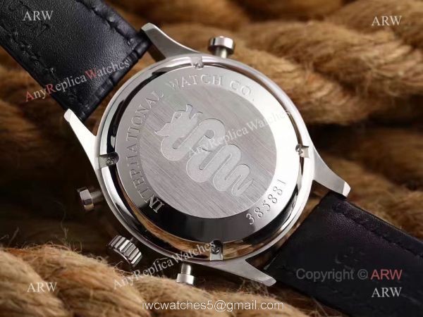 Newest Fake IWC Portugieser Rattrapante IW371215 SS Blue Markers Watch 41mm 3