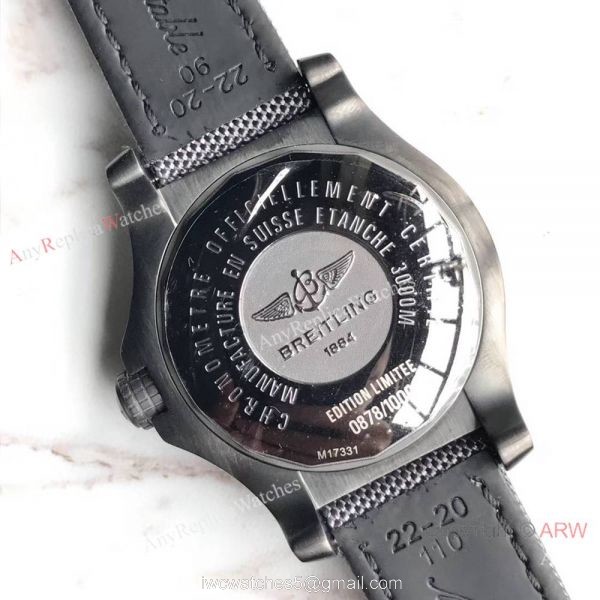 Swiss Grade Copy Breitling Avenger II Seawolf Solid Black Design Watch 45mm 3