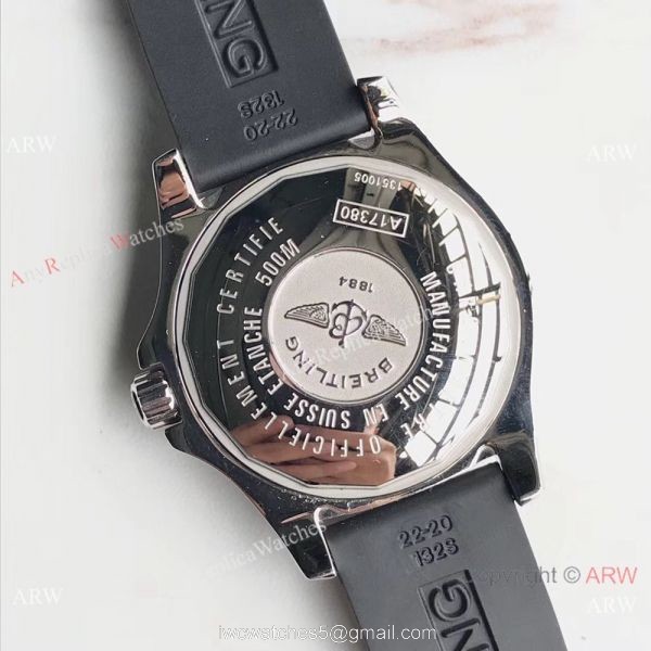 Swiss Replica Breitling Colt Automatic 500m Chronometre SS Black Face Watch 3