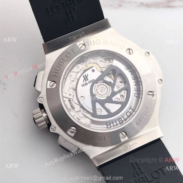 New Replica Hublot Big Bang 44mm Watch SS Black Dial 4100 Swiss Grade 3