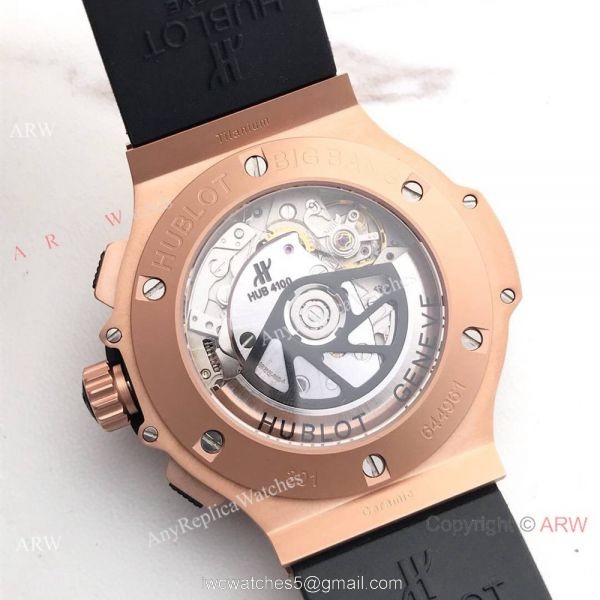 Hublot Big Bang Rose Gold Pink Dial Replica Watch 4100 Swiss Grade 3