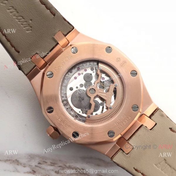 JH Factory Replica Audemars Piguet Jumbo Extra Thin Rose Gold Diamond AP Watch 39MM 3