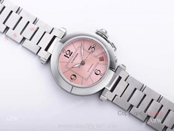 Faux Cartier Pasha 2020 Ladies Watches Cartier Pasha Automatic With Pink Dial 3