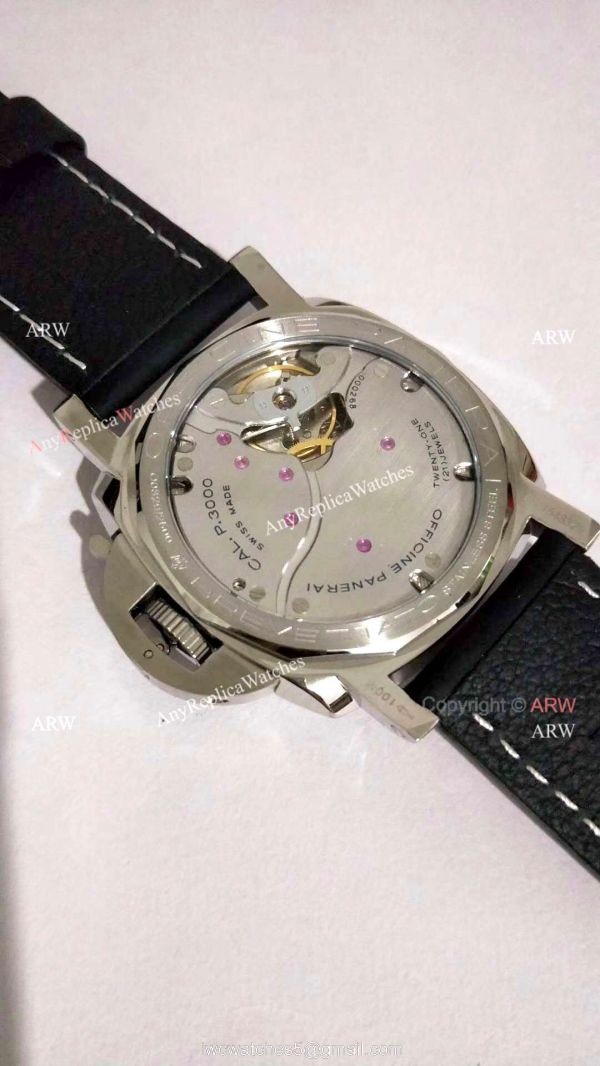 FAKE PAM422 LUMINOR MARINA PANERAI 47MM WATCH SS BLACK DIAL 3