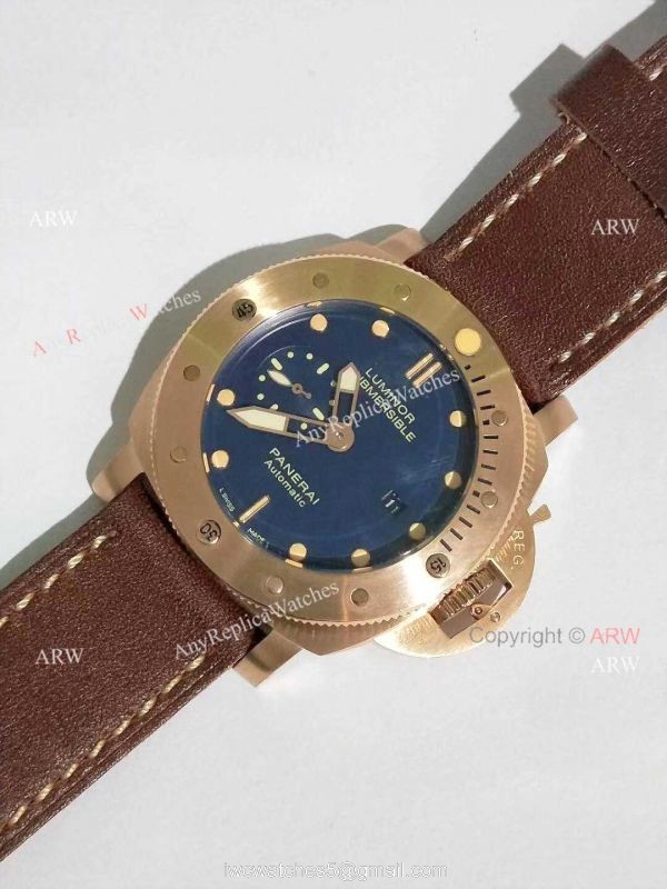 New Copy Panerai Luminor Submersible Blue Dial watch Panerai PAM00671 3